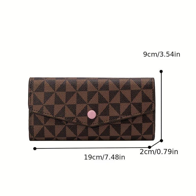 Geometric Pattern Long Purse Coin Pocket Mini Wallet