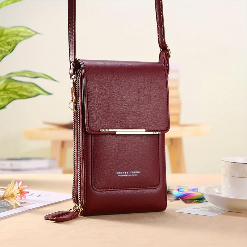 Touch Screen Phone Bag Zipper Shoulder Coin Purse