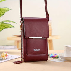 Touch Screen Phone Bag Zipper Shoulder Coin Purse