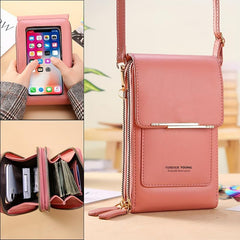 Touch Screen Phone Bag Zipper Shoulder Coin Purse