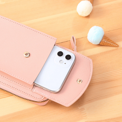 Faux Leather Crossbody Phone Bag Stylish Purse