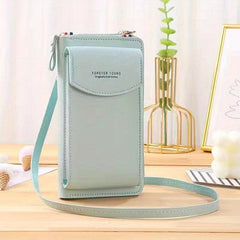 Faux Leather Crossbody Phone Bag Stylish Purse