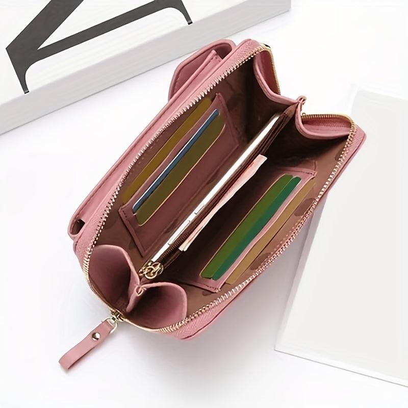 Faux Leather Crossbody Phone Bag Stylish Purse