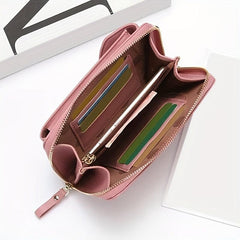Faux Leather Crossbody Phone Bag Stylish Purse