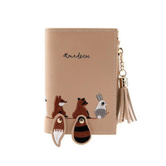 Cartoon Pattern Wallet with Tassel Decor