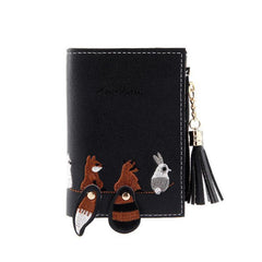 Cartoon Pattern Wallet with Tassel Decor