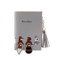 Cartoon Pattern Wallet with Tassel Decor