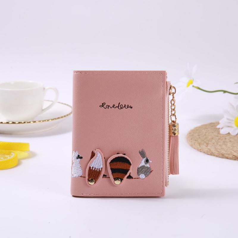 Cartoon Pattern Wallet with Tassel Decor