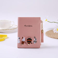 Cartoon Pattern Wallet with Tassel Decor