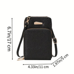 Women Leather Shoulder Crossbody Cell Phone Bag Coin Bag Pocket Laminated