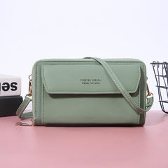 Small Shoulder Bag with Zipper, Letter Detail, Versatile Phone Purse