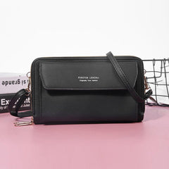 Small Shoulder Bag with Zipper, Letter Detail, Versatile Phone Purse