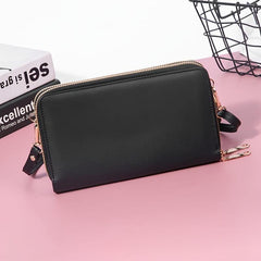 Small Shoulder Bag with Zipper, Letter Detail, Versatile Phone Purse