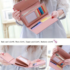 Women's Minimalist Long Wallet Clutch Coin Purse
