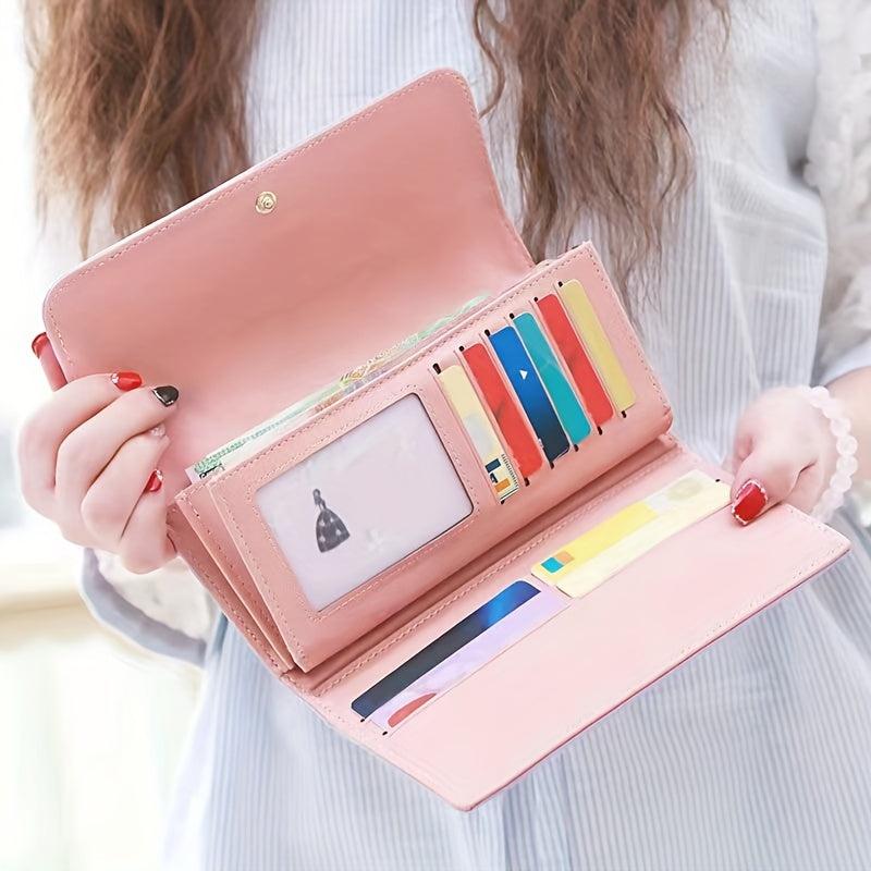 Women's Minimalist Long Wallet Clutch Coin Purse