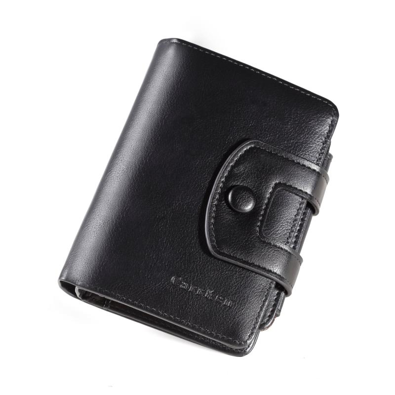 Vintage Trifold Short Wallet PU Leather Zipper Coin Purses