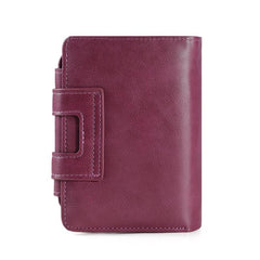 Vintage Trifold Short Wallet PU Leather Zipper Coin Purses