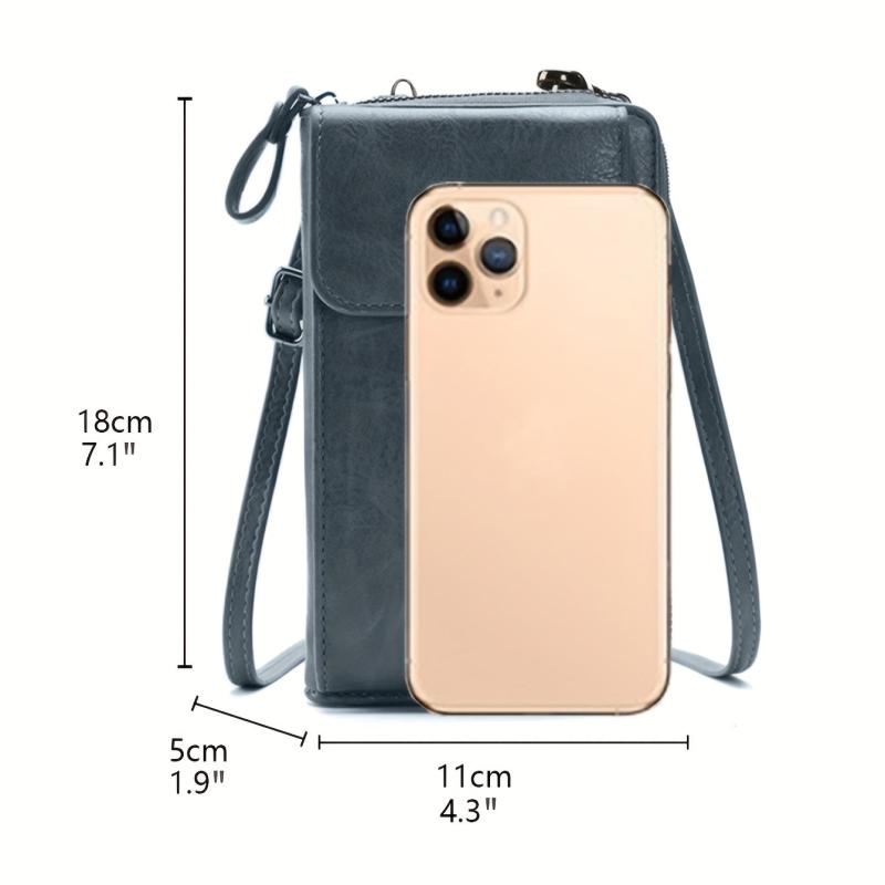 Retro Style Mini PU Leather Crossbody Bag Coin Purse Wallet