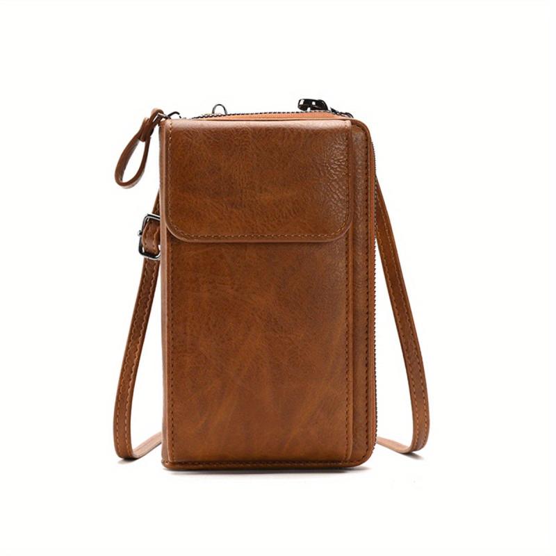 Retro Style Mini PU Leather Crossbody Bag Coin Purse Wallet