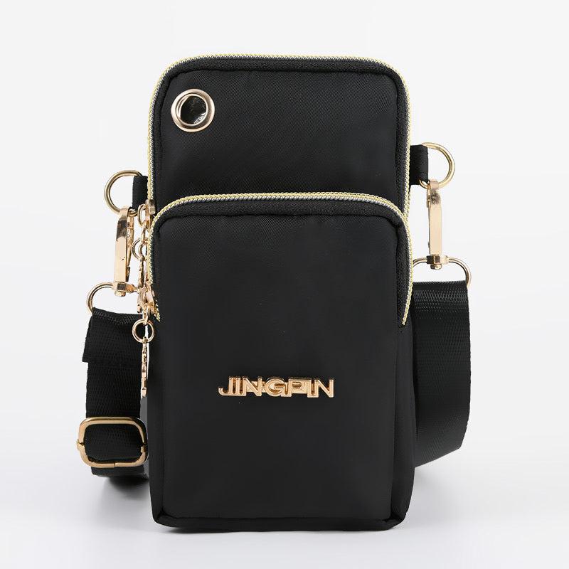 Zipper Coin Purse Small Phone Bag with Letter Detail