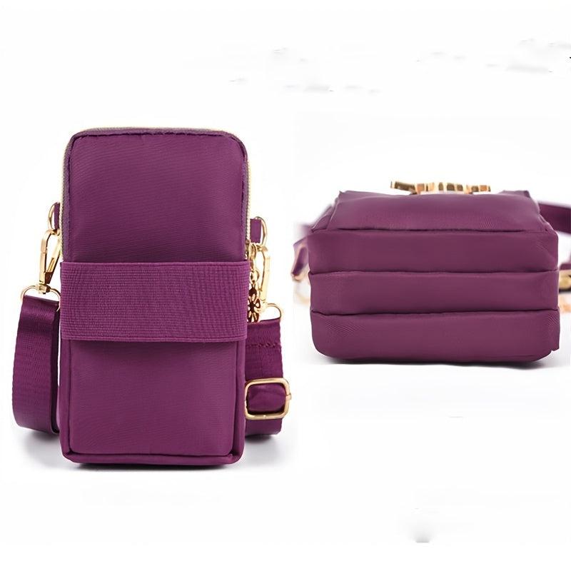 Zipper Coin Purse Small Phone Bag with Letter Detail