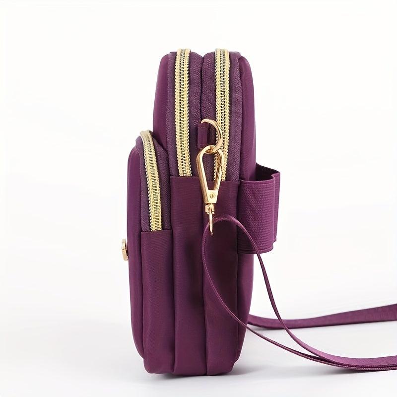 Zipper Coin Purse Small Phone Bag with Letter Detail