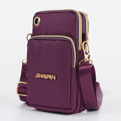 Zipper Coin Purse Small Phone Bag with Letter Detail