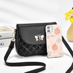 Textured Quilted Crossbody Bag Classic Versatile Shoulder Bag