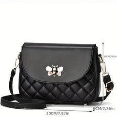 Textured Quilted Crossbody Bag Classic Versatile Shoulder Bag