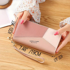 Large Capacity Faux Leather Wallet Clutch Purse