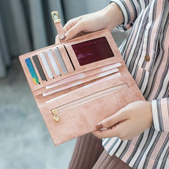 Vintage Style Long Wallet Women's Wallet With Multiple Card Slots