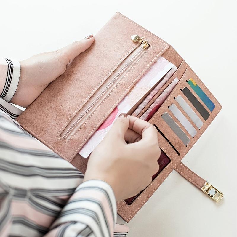 Vintage Style Long Wallet Women's Wallet With Multiple Card Slots