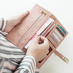 Vintage Style Long Wallet Women's Wallet With Multiple Card Slots