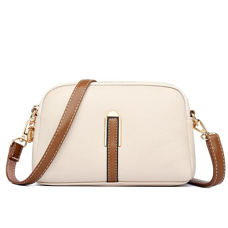 Double Zipper Wallet Faux Leather Crossbody Bag