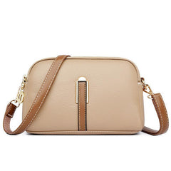Double Zipper Wallet Faux Leather Crossbody Bag