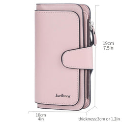 Large Capacity Long Wallet Faux Leather Coin Purse Zipper