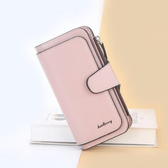 Large Capacity Long Wallet Faux Leather Coin Purse Zipper