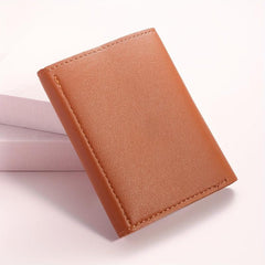 Classic Trifold Wallet Clutch Coin Purse with Metal Tree Button
