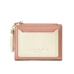 Tassel Decor Small Wallet Women's Faux Leather Fold Wallet