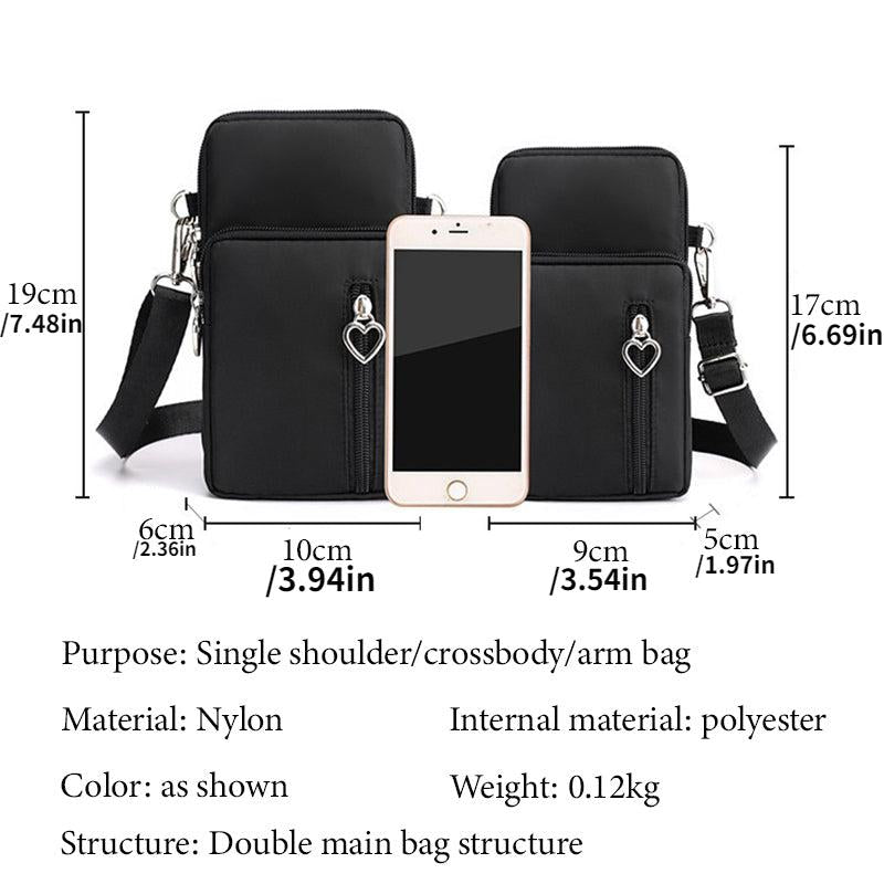 Minimalist Zipper Crossbody Bag Solid Shoulder Bag All Match Storage Bag