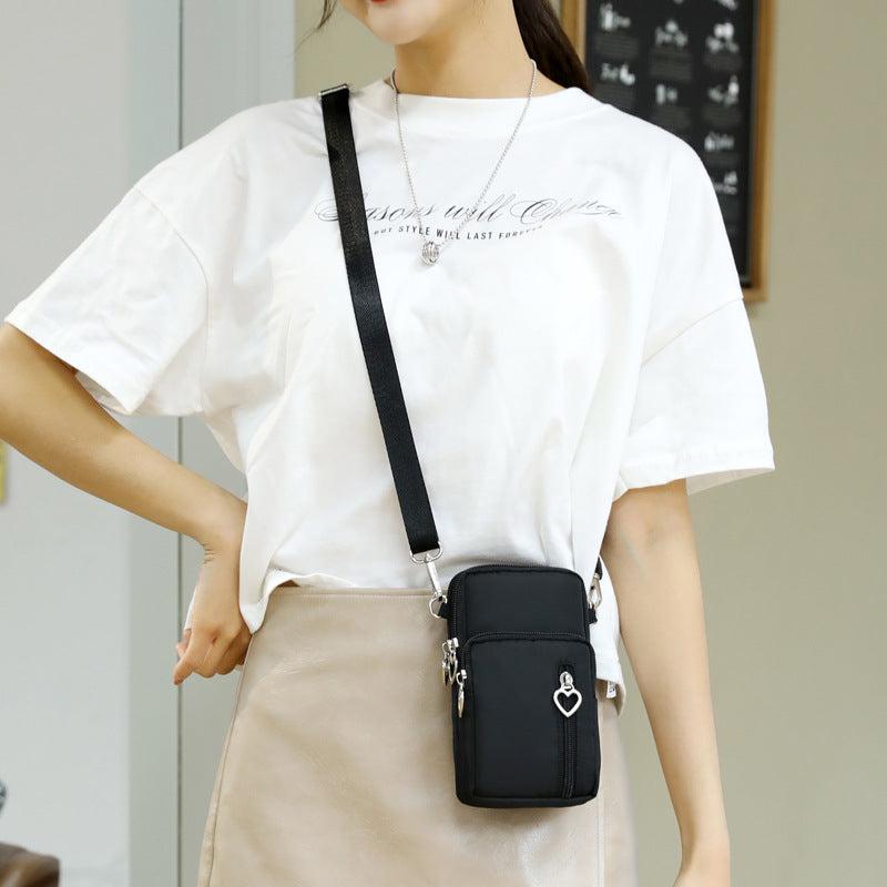 Minimalist Zipper Crossbody Bag Solid Shoulder Bag All Match Storage Bag