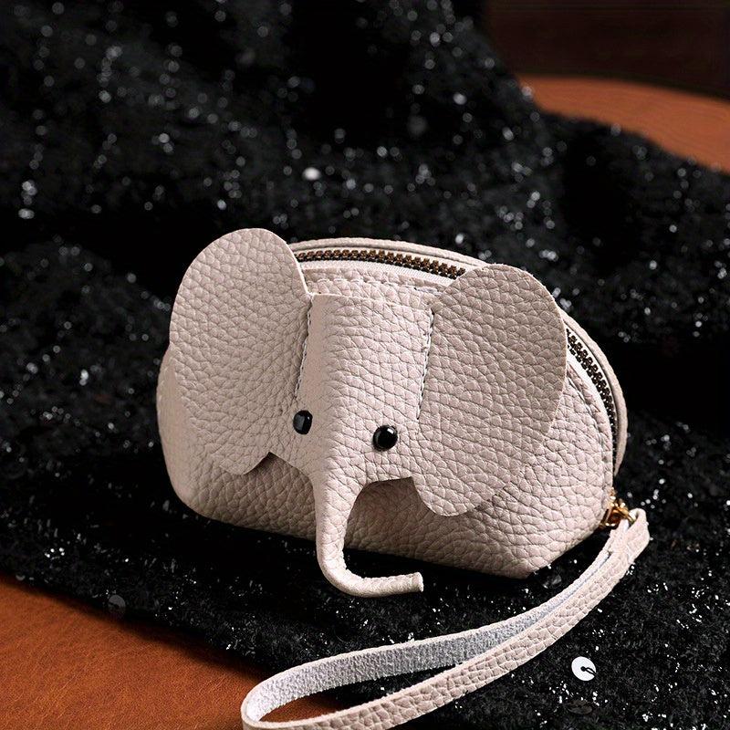 Mini Elephant Coin Purse Clutch Pouch Lightweight Wallet With Wristband