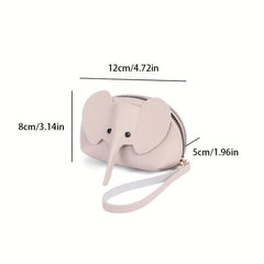 Mini Elephant Coin Purse Clutch Pouch Lightweight Wallet With Wristband