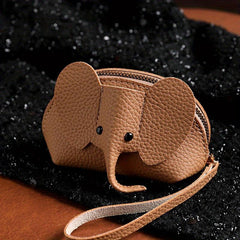 Mini Elephant Coin Purse Clutch Pouch Lightweight Wallet With Wristband