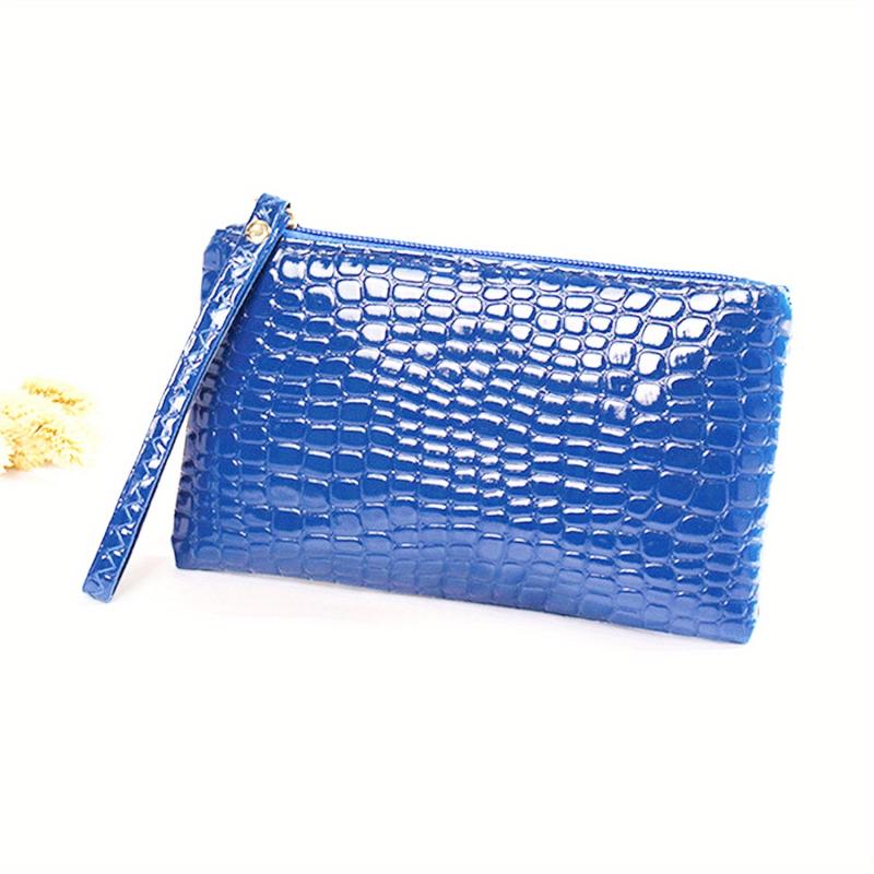 Crocodile Pattern Long Wallet Zipper Clutch Purse