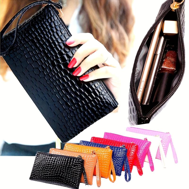 Crocodile Pattern Long Wallet Zipper Clutch Purse