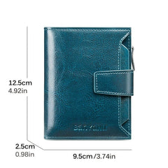 Solid Short Coin Purse Wallet Vintage Purse With Zipper