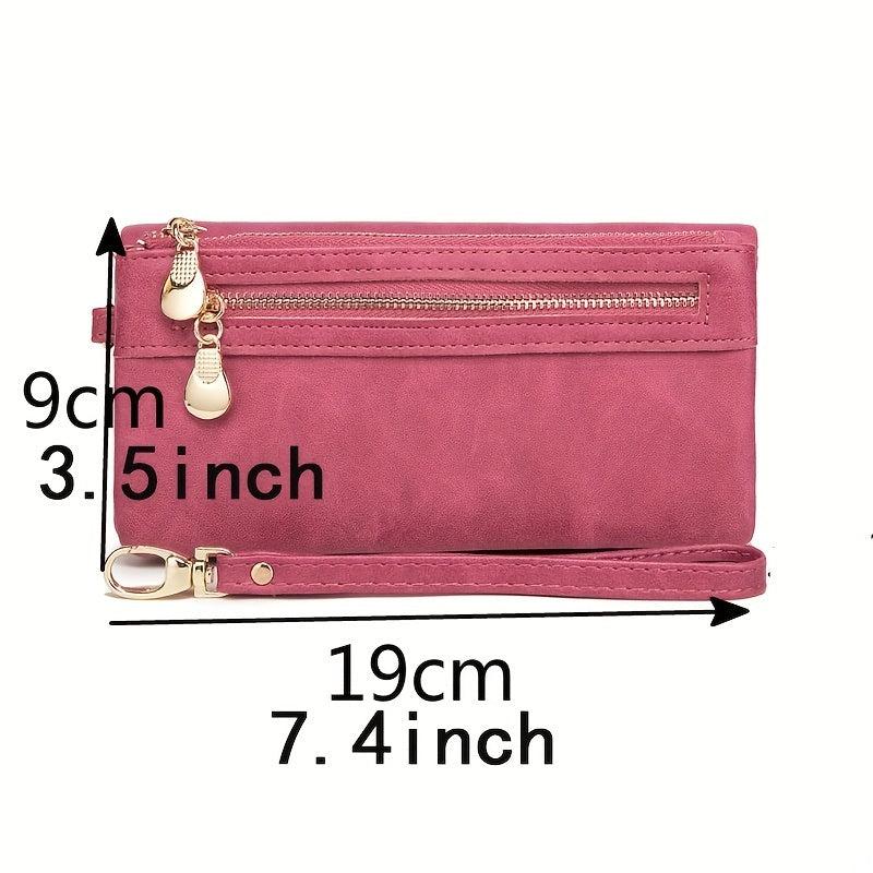 Women's Long Wallet Clutch Coin Purse Solid Purse For Shopping