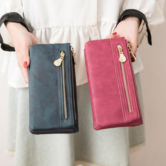 Women's Long Wallet Clutch Coin Purse Solid Purse For Shopping