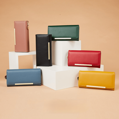 Women's Long Casual Clutch Bifold Wallet With Card Slots